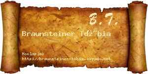 Braunsteiner Tóbia névjegykártya